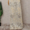 Ivory White Silk Chiffon Saree - D31599