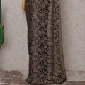 Coffee Bronze Floral French Chantilly Lace Saree