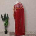 Scarlet Red French Chantilly Lace Saree