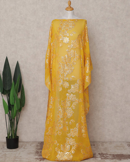 Golden Mustard Silk Ethnic Wear Fabric 140cm