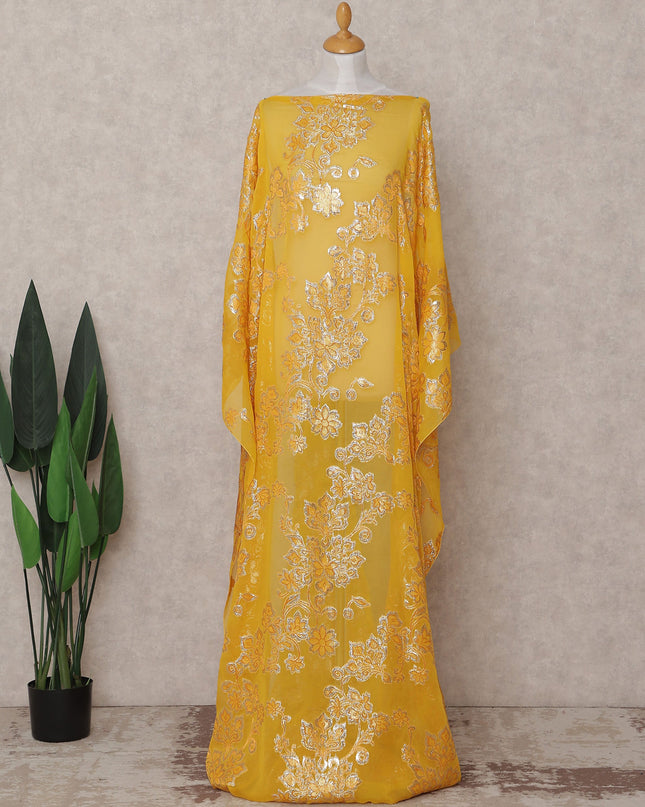 Golden Mustard Silk Ethnic Wear Fabric 140cm