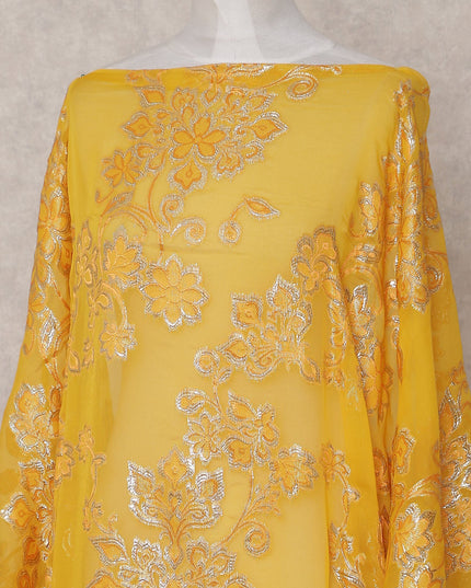 Golden Mustard Silk Ethnic Wear Fabric 140cm