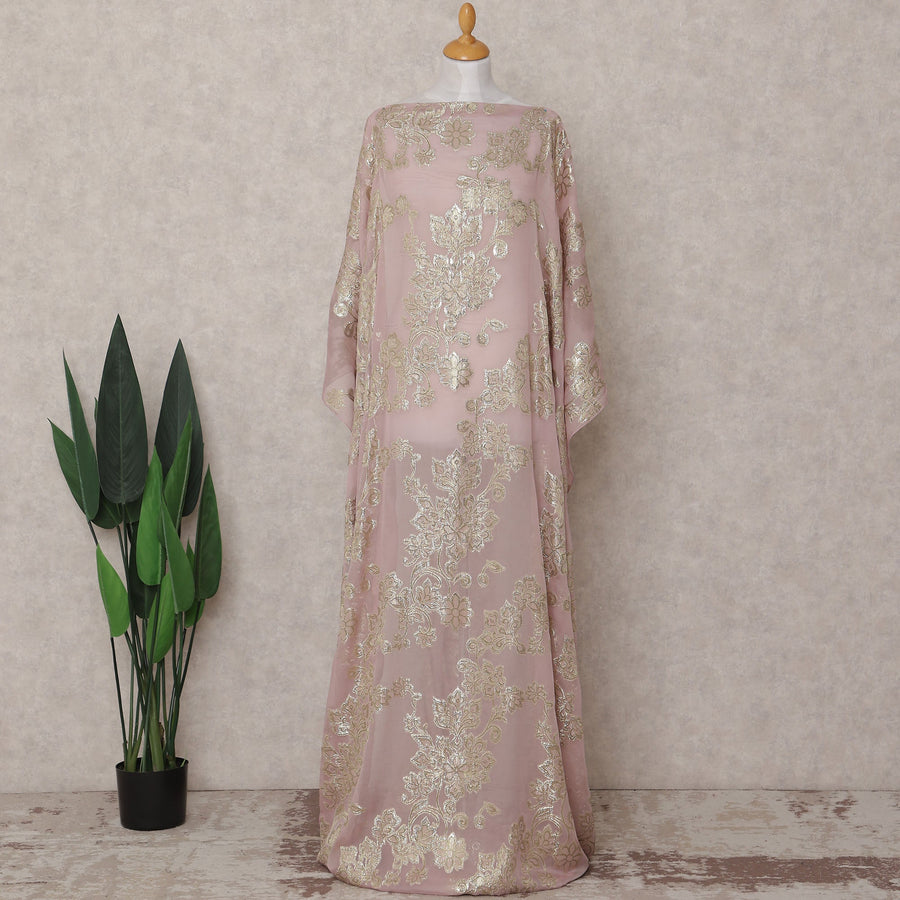 Blush Rose Gold Silk Ethnic Wear Fabric 140cm
