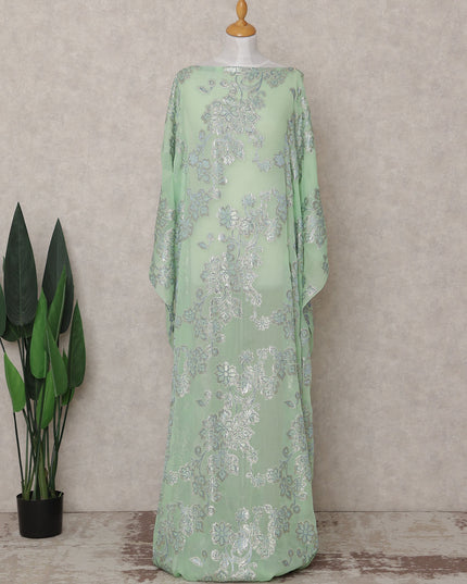 Mint Pistachio Silk Ethnic Wear Fabric 140cm