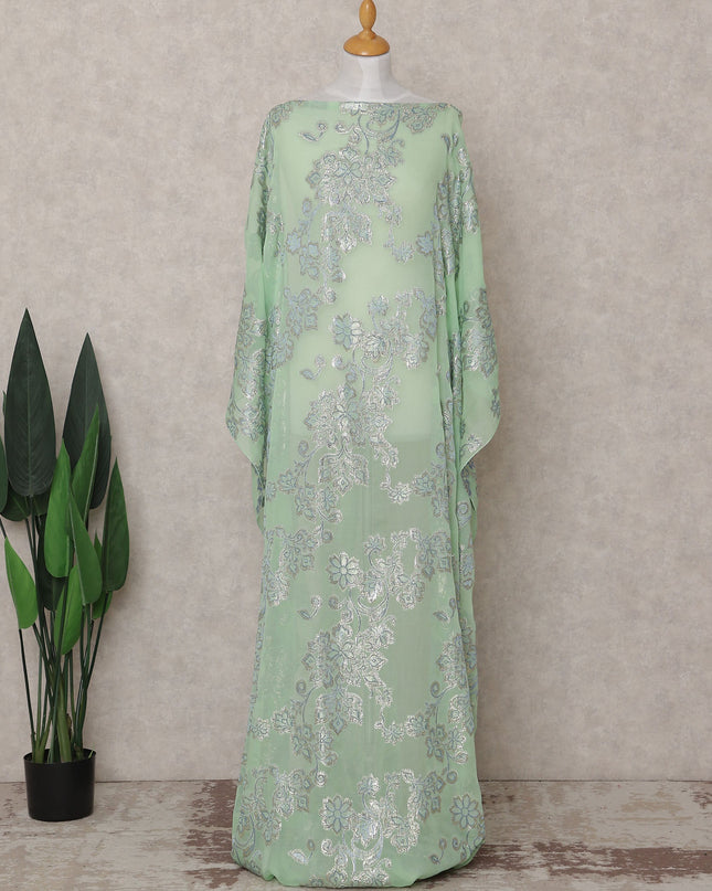 Mint Pistachio Silk Ethnic Wear Fabric 140cm