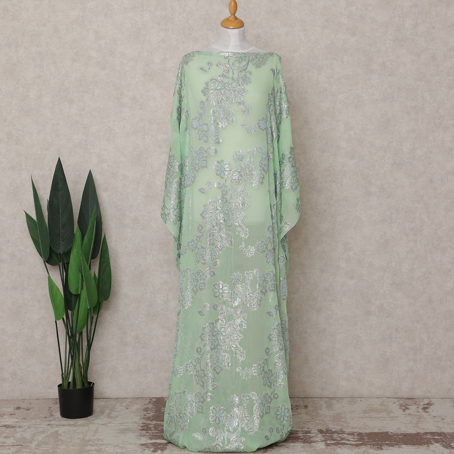 Mint Pistachio Silk Ethnic Wear Fabric 140cm