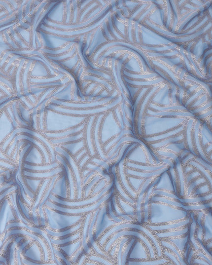 Sky Blue Silk Silk Fabric 110cm