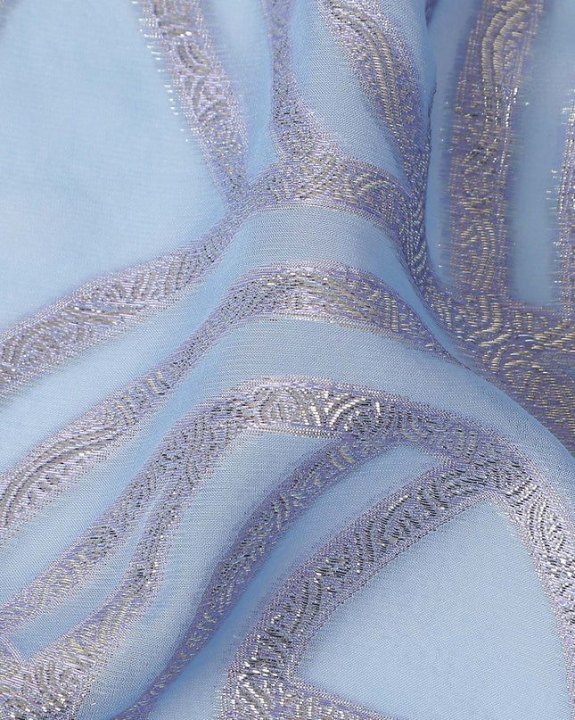 Sky Blue Silk Silk Fabric 110cm