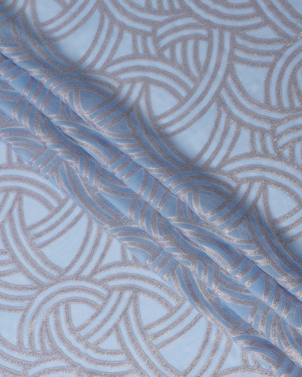 Sky Blue Silk Silk Fabric 110cm
