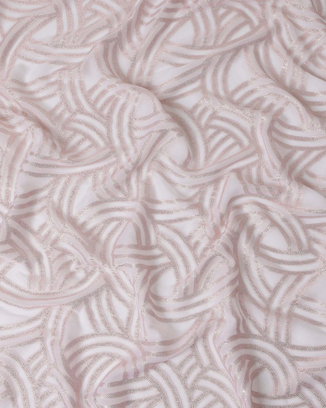 Quartz Pink Abstract Silk Chiffon Fabric 110cm