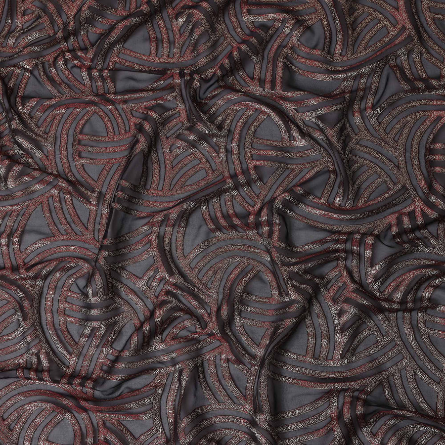 Steel Grey Blue Silk Silk Fabric 110cm