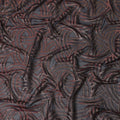 Onyx Black Abstract Silk Chiffon Fabric 110cm