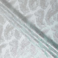 Seafoam Silver Silk Chiffon Metallic Fabric 110cm
