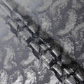 Graphite Grey Silk Chiffon Metallic Fabric 110cm