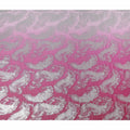 Fuchsia Pink Silk Chiffon Metallic Fabric 110cm