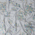 Pearl Grey Silk Chiffon Garbasaar Fabric Piece