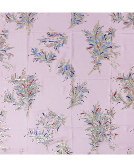 Orchid Pink Silk Chiffon Garbasaar Fabric Piece