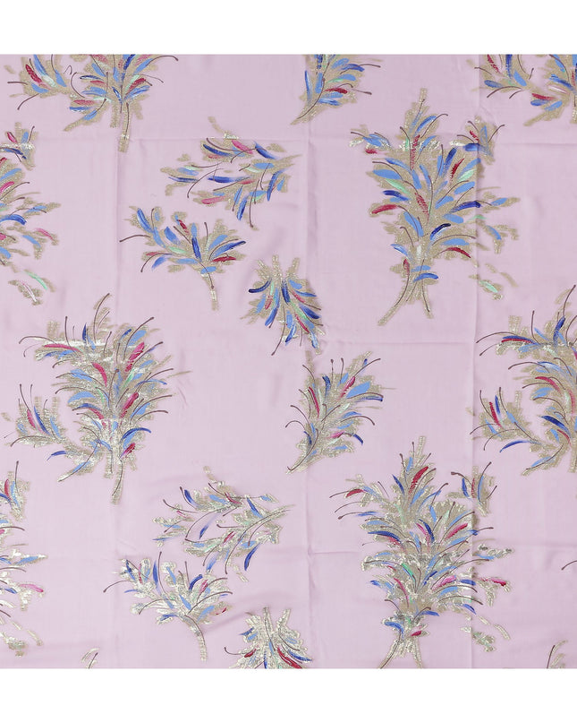 Orchid Pink Silk Chiffon Garbasaar Fabric Piece