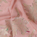 Dusty Rose Pink Silk Chiffon Garbasaar Fabric Piece