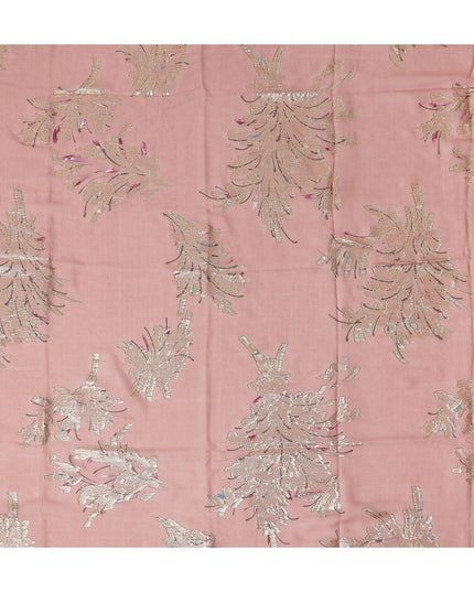 Dusty Rose Pink Silk Chiffon Garbasaar Fabric Piece