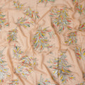 Apricot Orange Silk Chiffon Garbasaar Fabric Piece