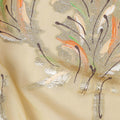 Antique Gold Silk Chiffon Garbasaar Fabric Piece