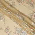 Antique Gold Silk Chiffon Garbasaar Fabric Piece