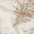 Ivory White Silk Chiffon Garbasaar Fabric Piece