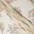 Ivory White Silk Chiffon Garbasaar Fabric Piece