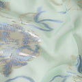 Mint Green Silk Chiffon Garbasaar Fabric Piece