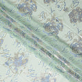 Mint Green Silk Chiffon Garbasaar Fabric Piece
