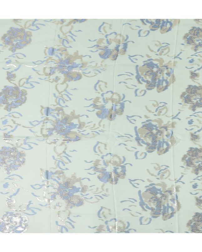 Mint Green Silk Chiffon Garbasaar Fabric Piece