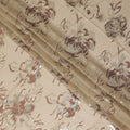 Sand Beige Silk Chiffon Garbasaar Fabric Piece
