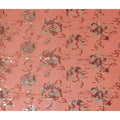 Coral Orange Silk Chiffon Garbasaar Fabric Piece