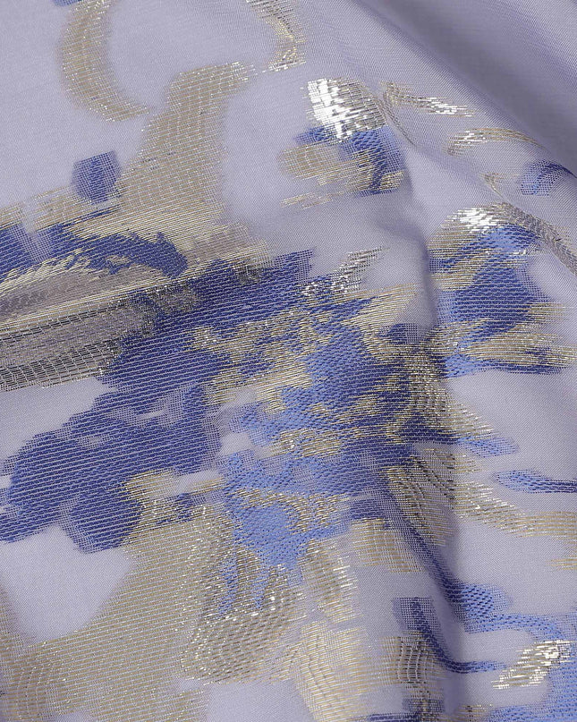 Lilac Purple Silk Chiffon Garbasaar Fabric Piece