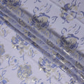 Lilac Purple Silk Chiffon Garbasaar Fabric Piece