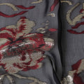 Charcoal Grey Silk Chiffon Garbasaar Fabric Piece