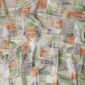 Terracotta Multicolor Silk Chiffon Garbasaar Fabric Piece