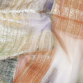 Terracotta Multicolor Silk Chiffon Garbasaar Fabric Piece