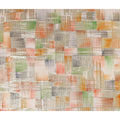 Peach-Sage Multicolor Silk Chiffon Garbasaar Fabric Piece