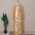 Apricot Peach Silk Chiffon Dirac Fabric Piece