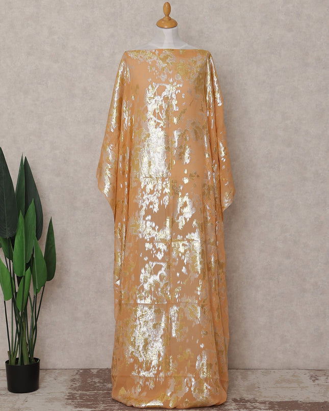 Apricot Peach Silk Chiffon Dirac Fabric Piece