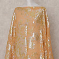 Apricot Peach Silk Chiffon Dirac Fabric Piece