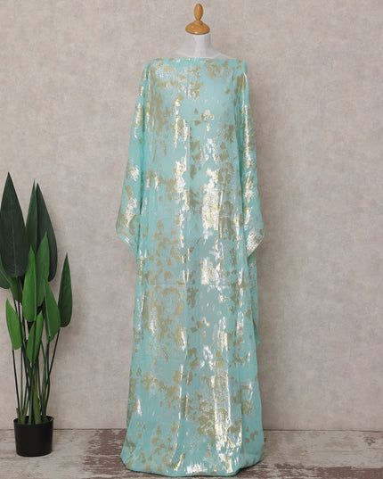 Seafoam Aqua Green Silk Chiffon Dirac Fabric Piece