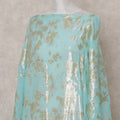 Seafoam Aqua Green Silk Chiffon Dirac Fabric Piece