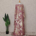 Dusty Rose Pink Silk Chiffon Dirac Fabric Piece