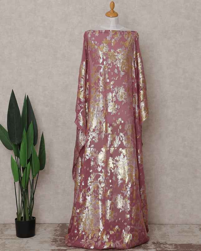 Dusty Rose Pink Silk Chiffon Dirac Fabric Piece