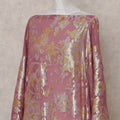 Dusty Rose Pink Silk Chiffon Dirac Fabric Piece