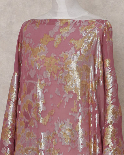 Dusty Rose Pink Silk Chiffon Dirac Fabric Piece