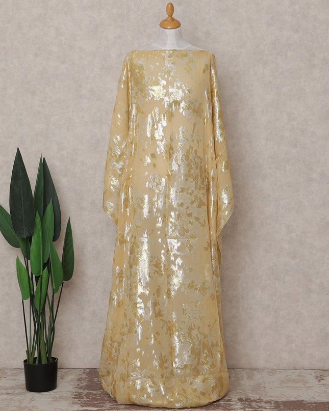 Champagne Gold Silk Chiffon Dirac Fabric Piece